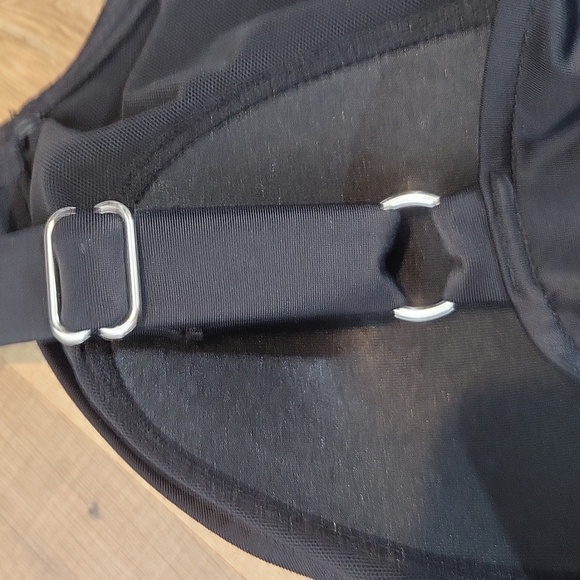 A&H SPORTSWEAR Black Padded Cup 3 Tier Ruffle Tankini Top - Picture 5 of 9